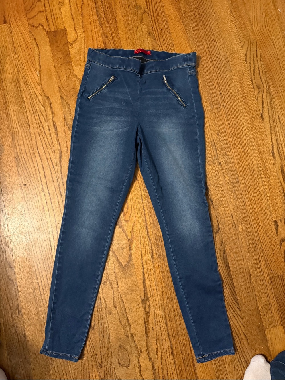 Jennifer Lopez Dark Blue Zip-Accent Skinny Jeans